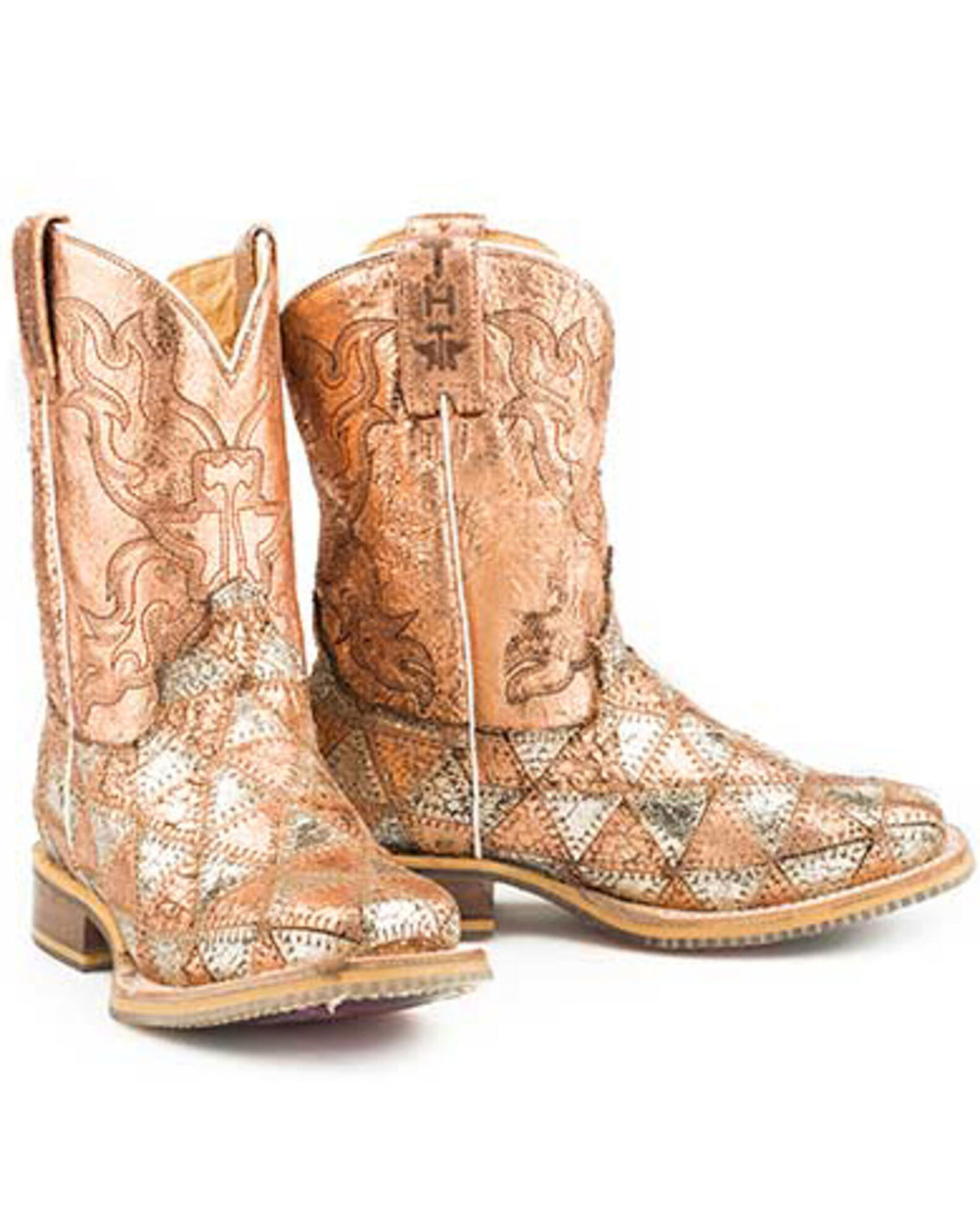 Tin Haul Little Girls Mu Mish Mash Western Boots Square Toe Boot Barn