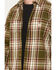 Image #3 - Carhartt Men's Heavyweight Plaid Print Long Sleeve Button-Down Flannel Shirt, Green/brown, hi-res