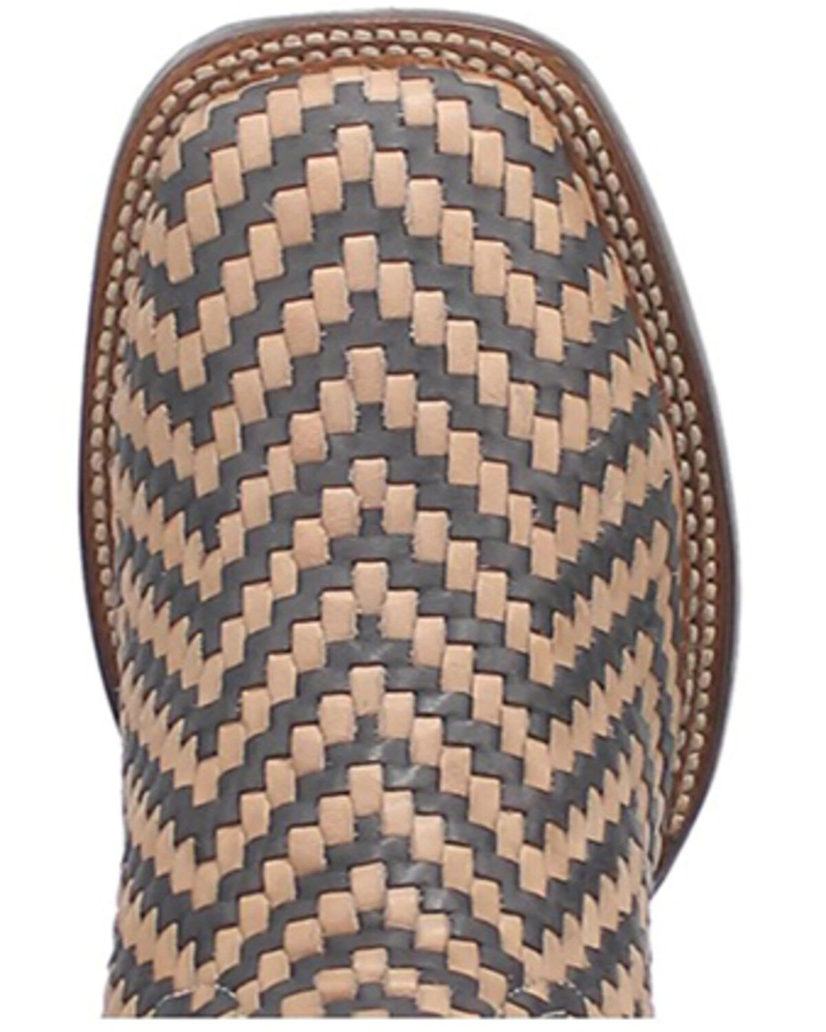 Image #6 - Dan Post Men's Keaton Basket Weave Performance Western Boots - Broad Square Toe, Black, hi-res