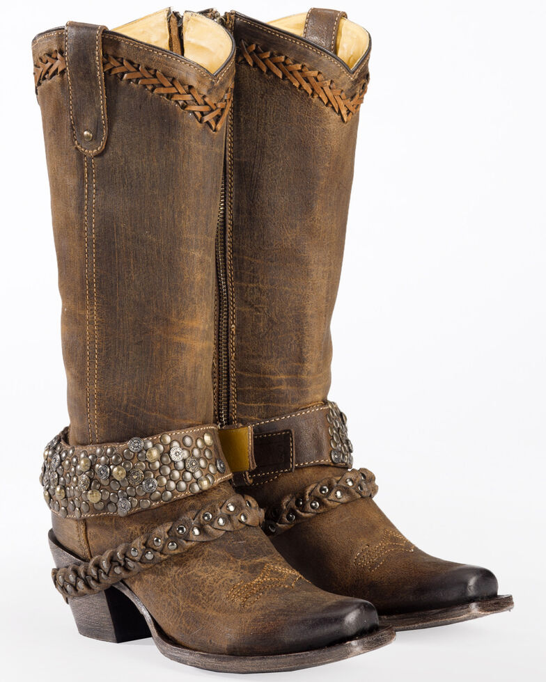square toe brown boots womens
