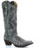 Corral Women's Glitter Inlay Western Boots, Black Distressed, hi-res