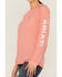 Ariat Women's Summer Melon Rebar Heat Fighter Logo Long Sleeve Work T-Shirt , Coral, hi-res