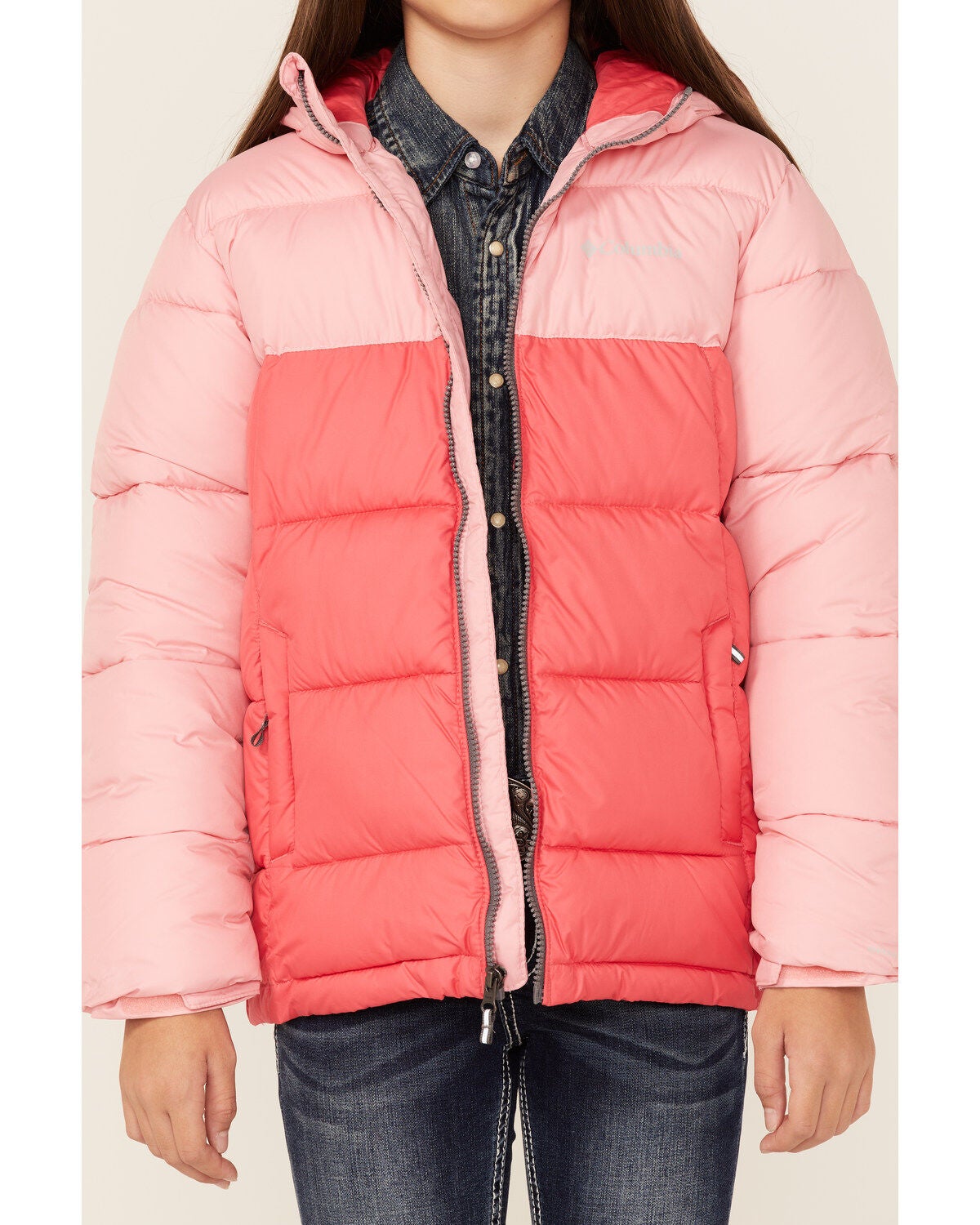 Image #2 - Columbia Girls' Pike Lake Jacket, Pink, hi-res