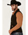 Image #2 - Powder River Outfitters Men's Heather Grey Montana Wool Vest, Dark Brown, hi-res