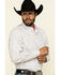 Image #3 - Resistol Men's White Palmetto Floral Print Long Sleeve Western Shirt, White, hi-res