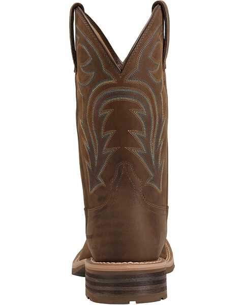 Image #8 - Ariat Hybrid Rancher Waterproof Pull On Work Boots - Square Toe, Brown, hi-res