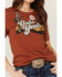 Image #3 - Panhandle Women's Dale Yeah Desert Short Sleeve Graphic Tee, Rust Copper, hi-res