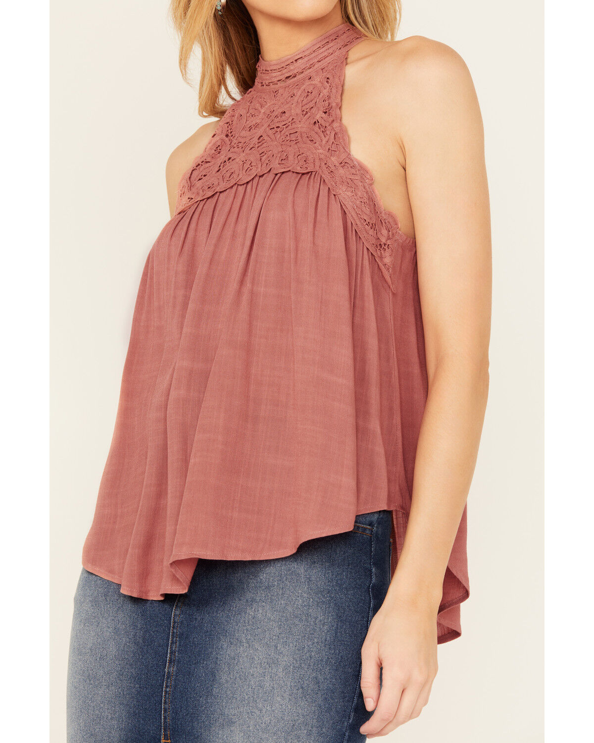 Image #3 - Eyeshadow Women's Battenburg Lace Tank, Rust Copper, hi-res
