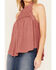 Image #3 - Eyeshadow Women's Battenburg Lace Tank, Rust Copper, hi-res