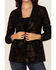 Image #3 - Shyanne Women's Metallic Printed Faux Suede Blazer, Black, hi-res