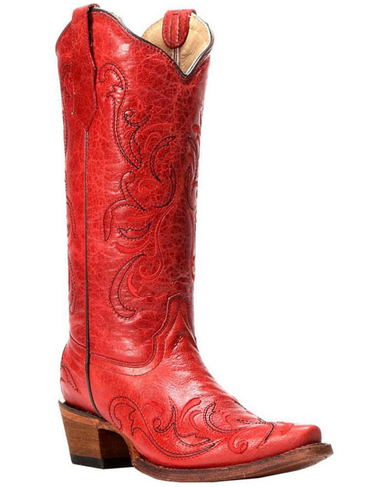 Circle G by Corral Women's Embroidery Snip Toe Western Boots