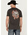 Image #1 - Cody James Men's Troubled Skeleton Short Sleeve Graphic T-Shirt, Charcoal, hi-res