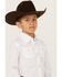 Image #2 - Wrangler Boy's Dress Western Solid Snap Shirt, White, hi-res
