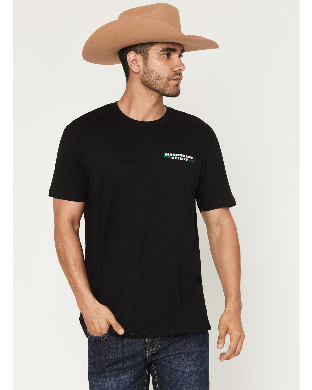 Image #2 - Moonshine Spirit Men's Mexico Eagle Short Sleeve Graphic T-Shirt, Black, hi-res