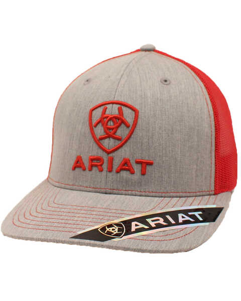 Ariat Men's Classic Logo Adjustable Cap , Grey, hi-res