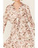 Lovestitch Women's Flowy Lace Trim Shirt Dress, Rose, hi-res