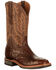 Lucchese Men's Rowdy Exotic Full-Quill Ostrich Western Boots - Square Toe, Chocolate, hi-res