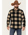 Cody James Men's Lumber Jack Buffalo Check Polar Fleece 1/4 Zip Pullover - Tan, Tan, hi-res