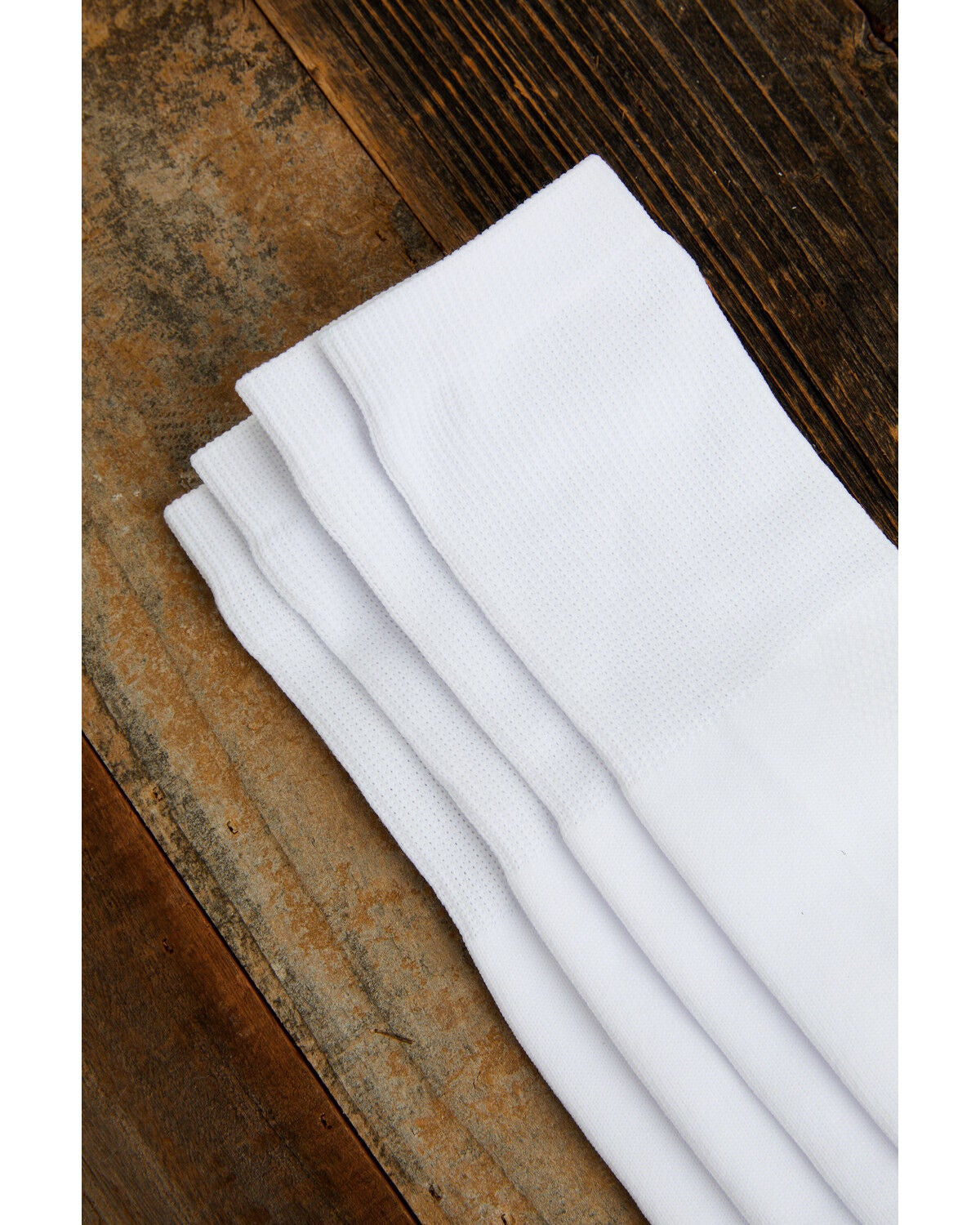 Image #2 - Boot Barn Women's Ultra Light Over The Calf Socks - 2 Pack, White, hi-res
