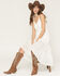 Image #1 - Shyanne Women's Button-Front Lace Trim Midi Dress, White, hi-res