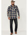 Ariat Men's Howie Retro Plaid Long Sleeve Snap Western Flannel Shirt , Tan, hi-res