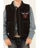 Image #3 - Cowboy Hardware Boys' Flag Skull Canvas Vest, Black, hi-res