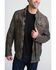 Image #1 - Mauritius Leather Men's Cove Leather Jacket, Grey, hi-res