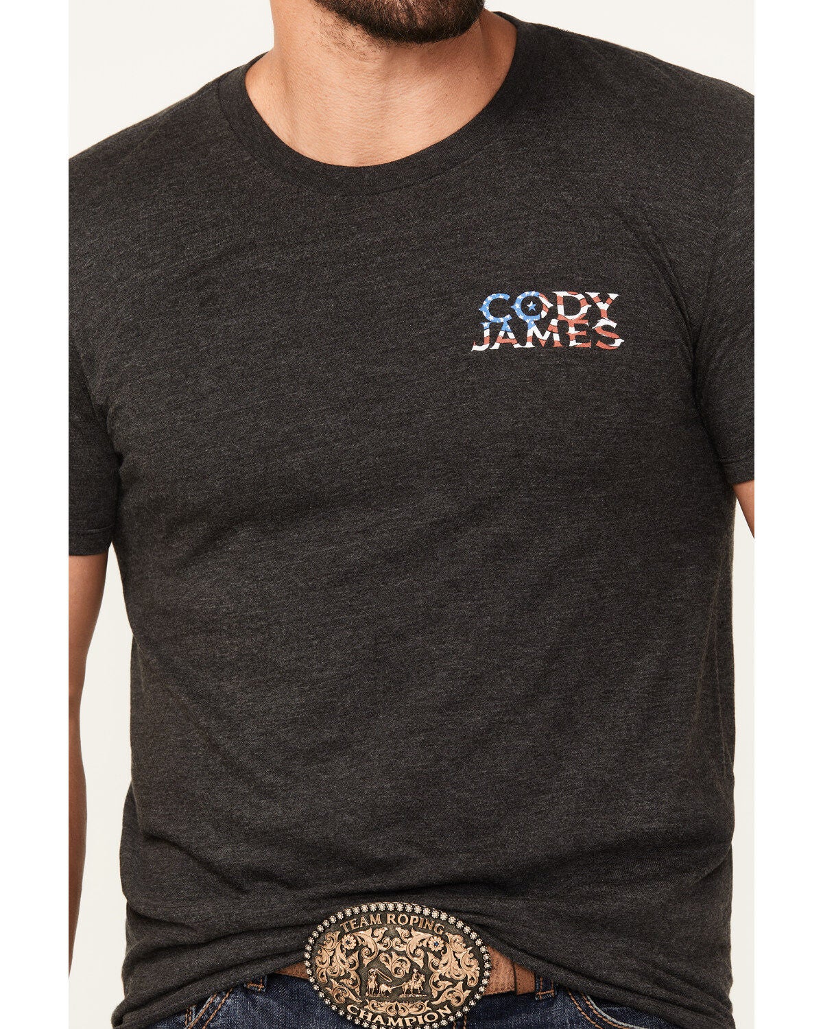 Image #3 - Cody James Men's Bull Skull Scratch Short Sleeve Graphic T-Shirt, , hi-res