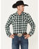 Image #1 - Cody James Men's Weeping Willow Medium Plaid Western Snap Flannel Shirt, Green, hi-res