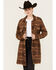 Image #5 - Panhandle Women's Plaid Print Knit Sweater Coat, Dark Brown, hi-res