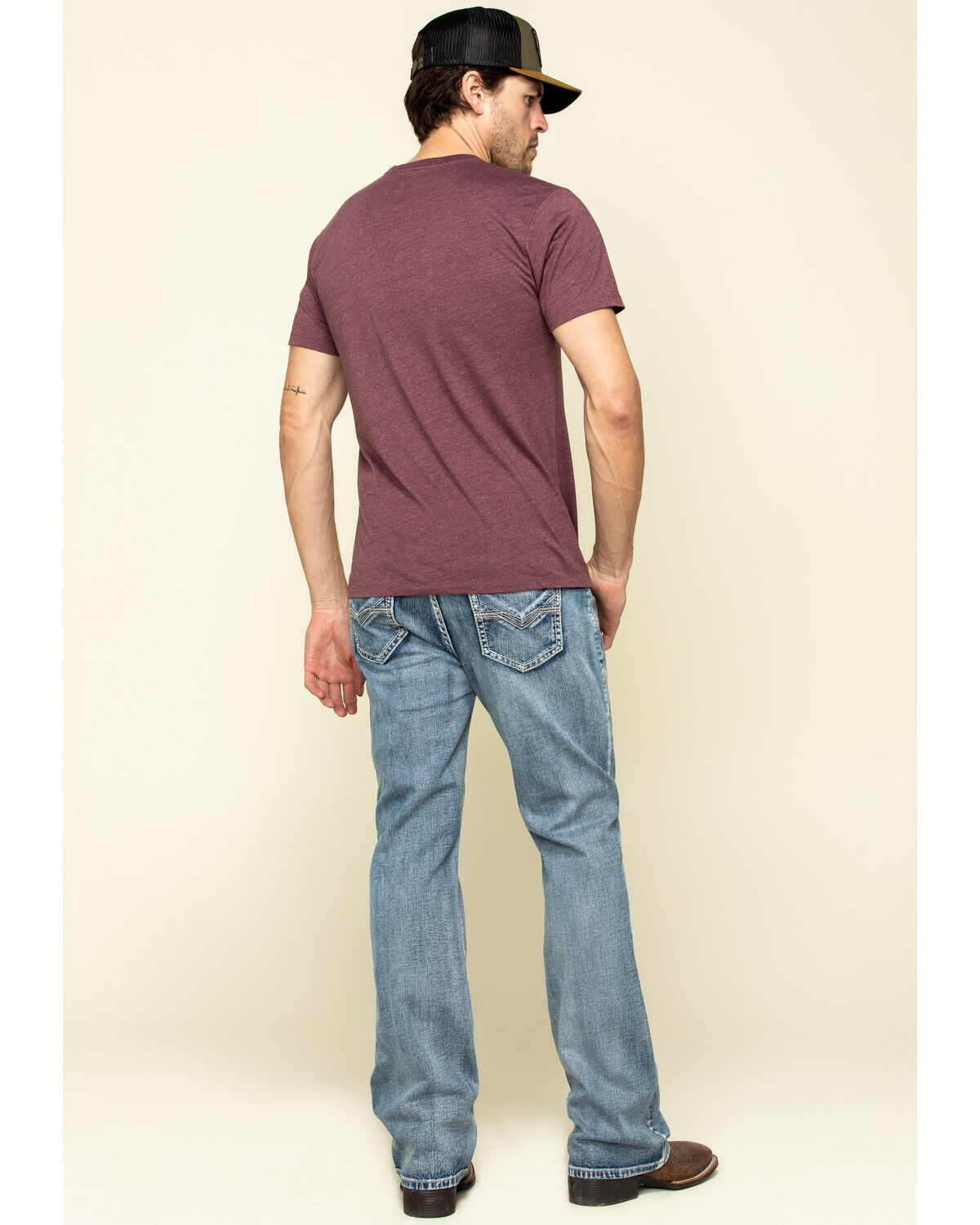 Image #5 - Rock & Roll Cowboy Men's Double Barrel Light Stretch Relaxed Bootcut Jeans, , hi-res