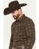 Image #2 - Gibson Trading Co Men's Bourbon Street Medallion Print Long Sleeve Snap Stretch Western Shirt - Tall, Brown, hi-res