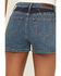 Image #4 - Rock & Roll Denim Women's Medium Wash High Rise Two-Toned Denim Shorts, Medium Wash, hi-res