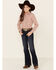 Image #5 - Cruel Girl Girls' Diamond Geo Print Long Sleeve Pearl Snap Western Shirt, , hi-res