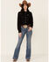 Cinch Women's Western Weave Pocket Shirt, Black, hi-res