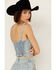 Image #5 - Blank NYC Women's Light Wash Starstruck Embellished Denim Crop Top, Blue, hi-res