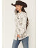 Image #2 - Wrangler Retro Women's Floral Horse Conversational Print Long Sleeve Snap Western Shirt, Cream, hi-res