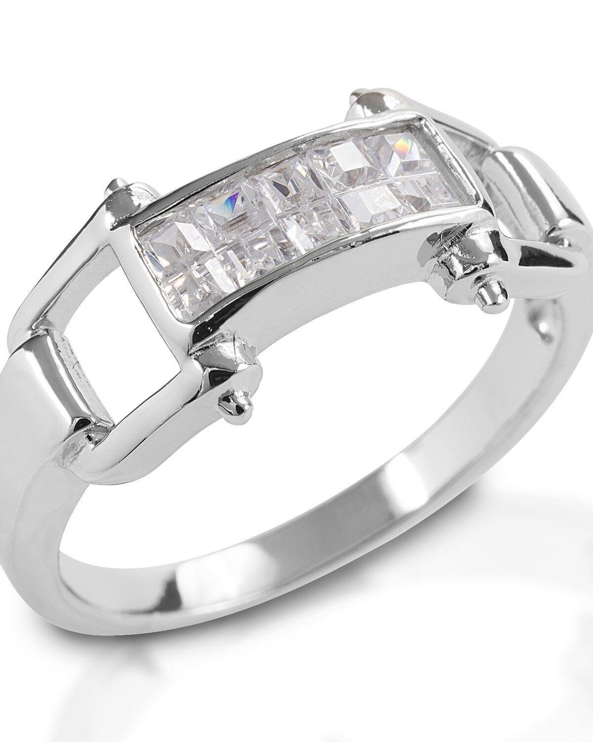 Kelly Herd Women's Wide Bit Ring, Silver, hi-res