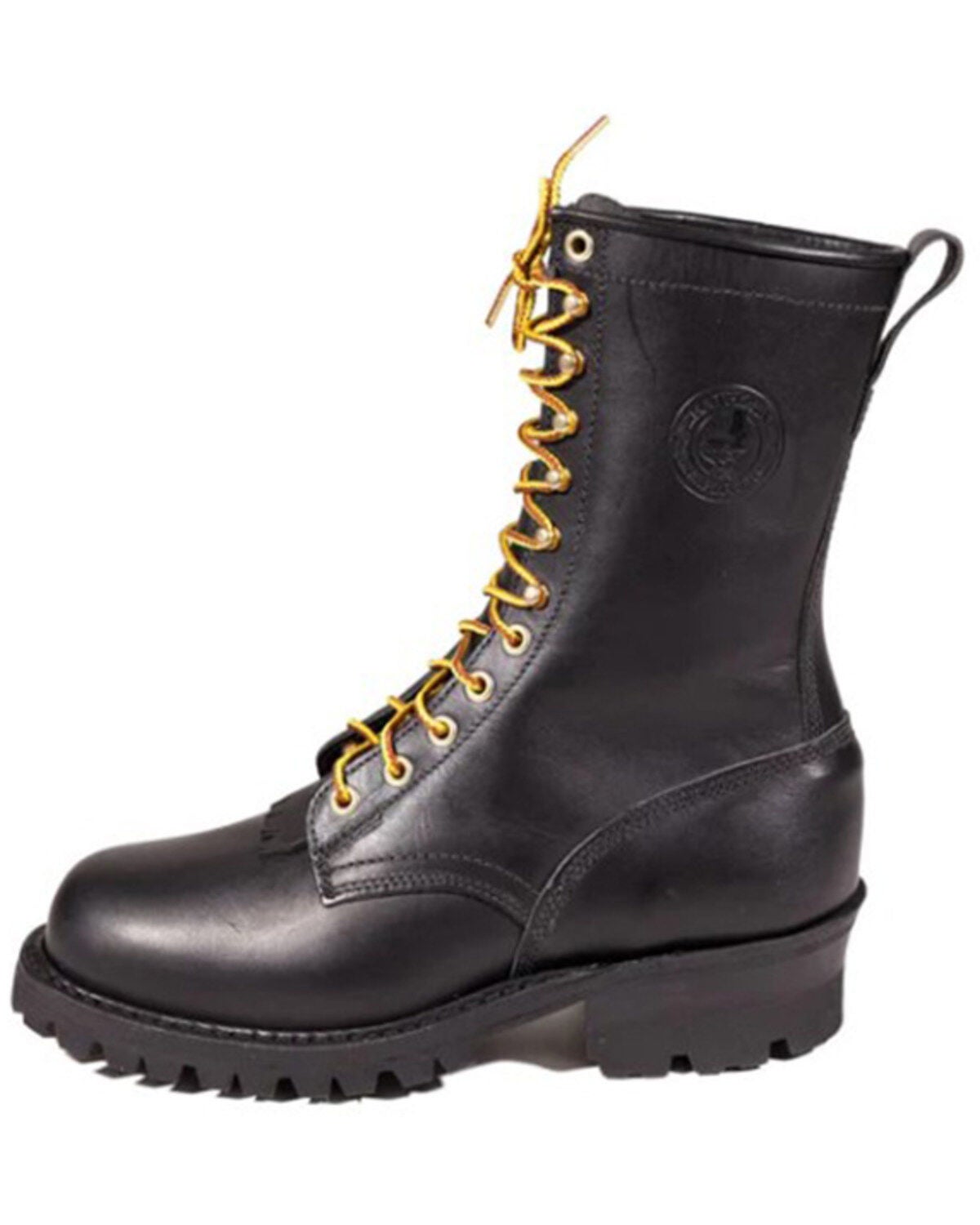 White's Boots Men's Line Scout 10" Lace-Up Work Boots - Round Toe, Black, hi-res