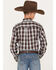 Image #4 - Cinch Boys' Plaid Print Long Sleeve Button-Down Shirt, Brown, hi-res