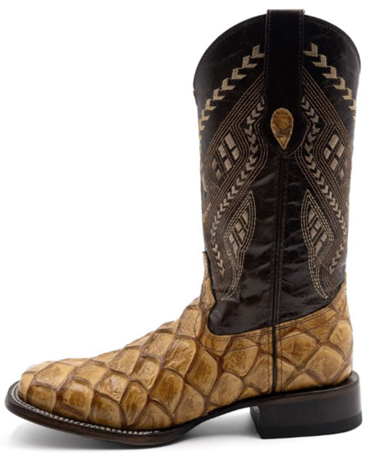 Product Name:  Ferrini Men's Bronco Pirarucu Print Western Boots - Broad Square Toe