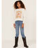 Somewhere West Girls' Round Em Up Rodeo Tour Desert Horse Graphic Sweatshirt, Ivory, hi-res