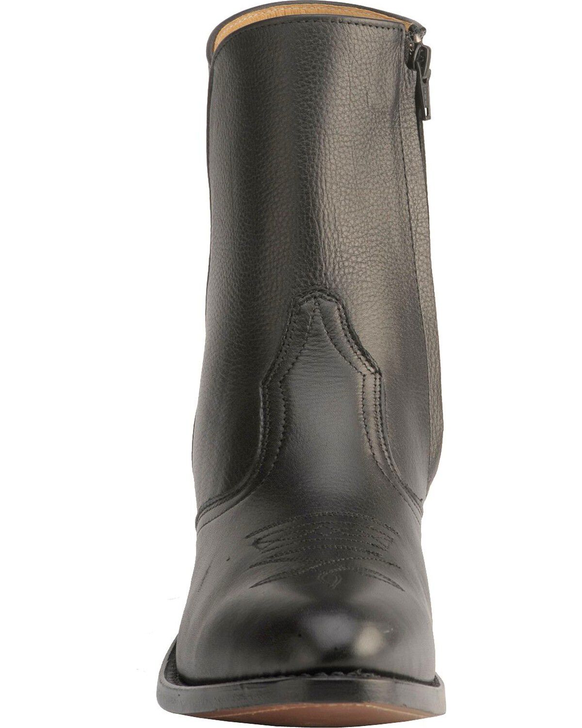 Image #4 - Boulet Men's Zipper Western Boots - Round Toe, Black, hi-res