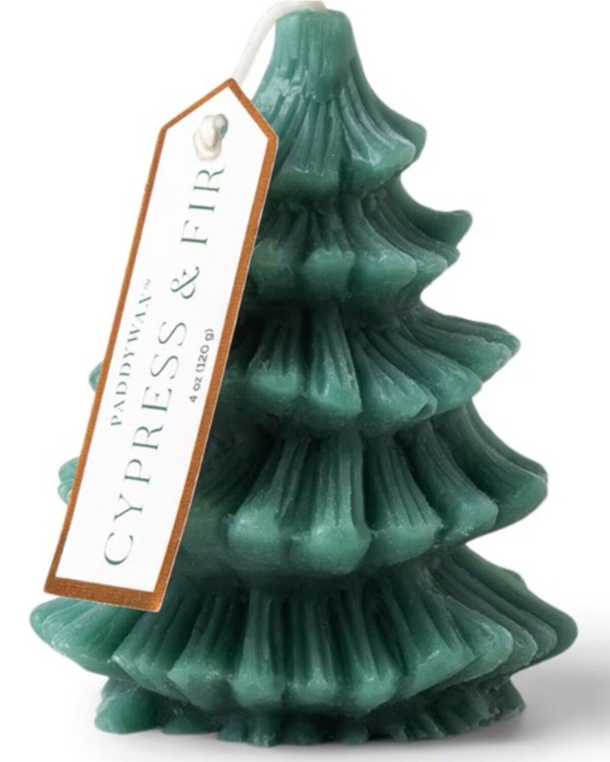 Image #1 - Paddywax Cypress & Fir Short Tree Totem Candle, Green, hi-res