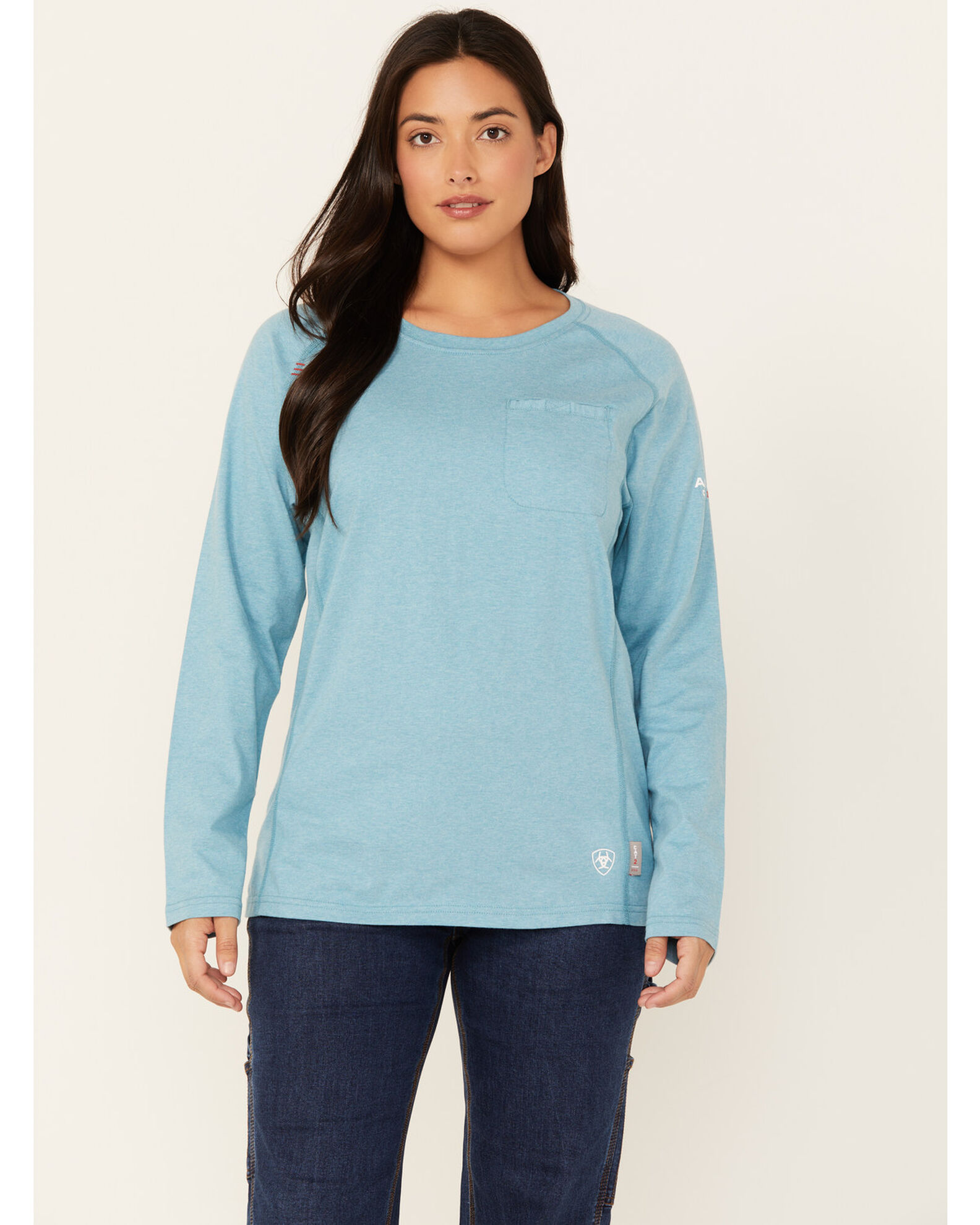 Ariat fr long sleeve work crew deals