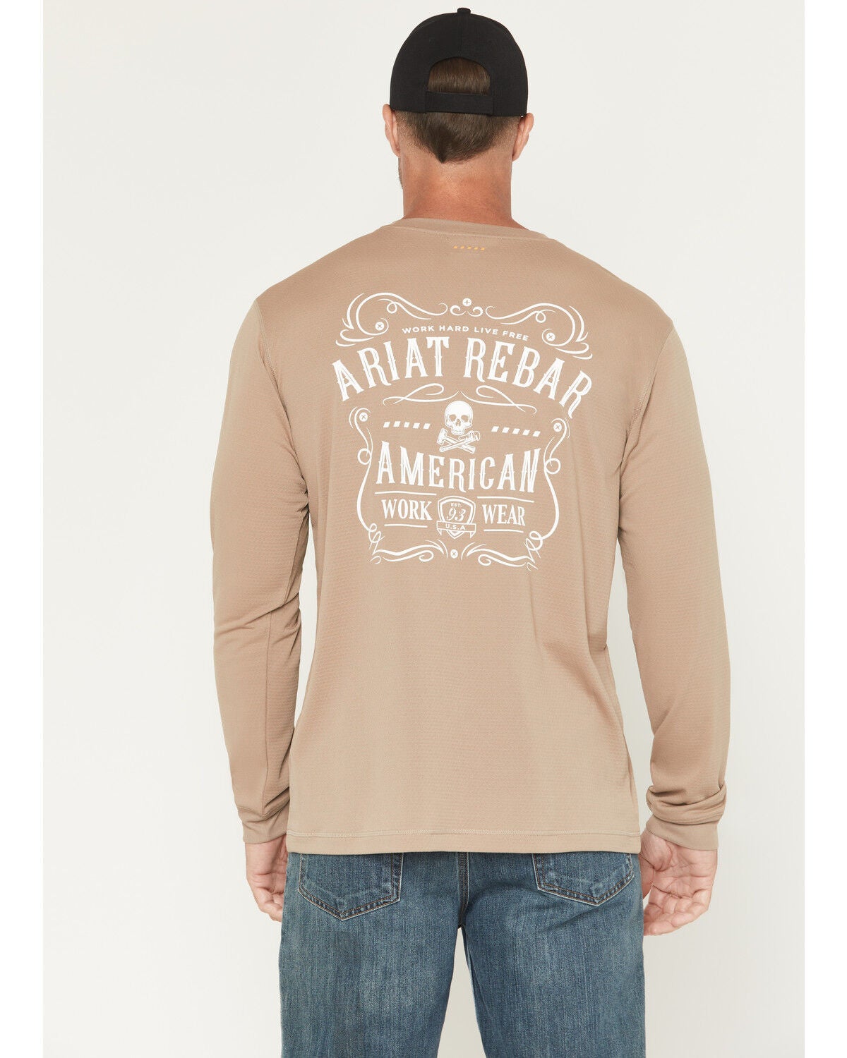 Ariat Men's Rebar Heat Fighter Long Sleeve Work Shirt, Beige, hi-res