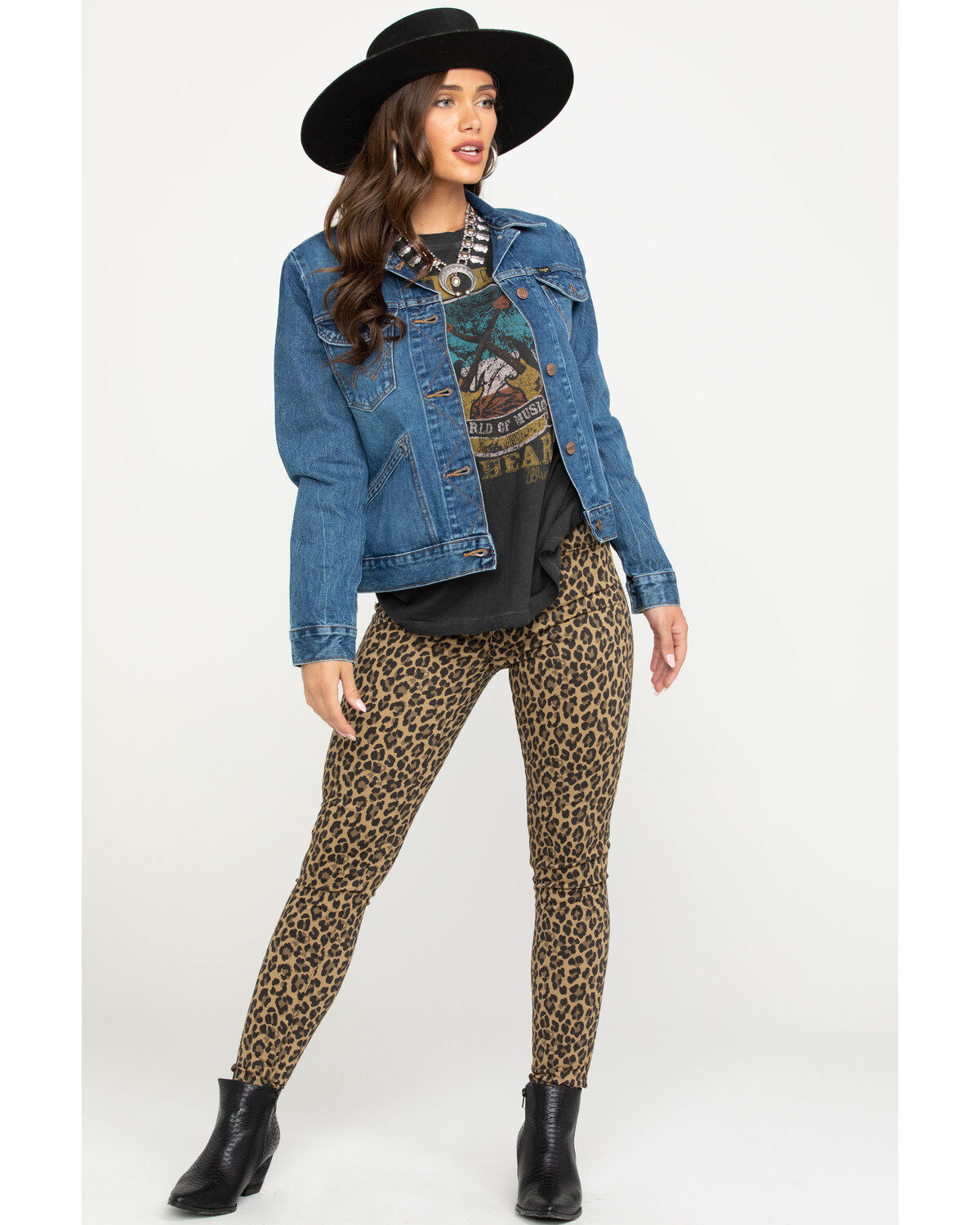 leopard print high waisted skinny jeans