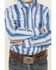 Image #2 - Wrangler Boys' Checotah Southwestern Striped Print Long Sleeve Snap Western Shirt, Blue, hi-res