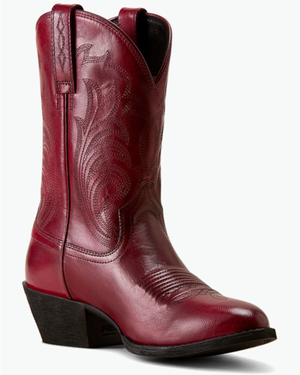 Ariat Women's Heritage Noir Western Boots - Round Toe, Red, hi-res
