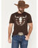 Image #1 - Cody James Men's USA Steerehead Short Sleeve Graphic T-Shirt, Dark Brown, hi-res